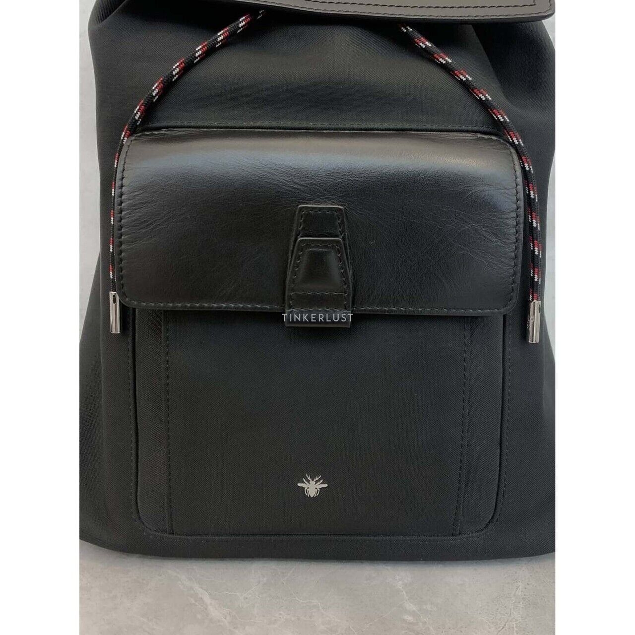 Christian Dior Bee Motion Black Nylon & Calfskin Black 2018 Backpack