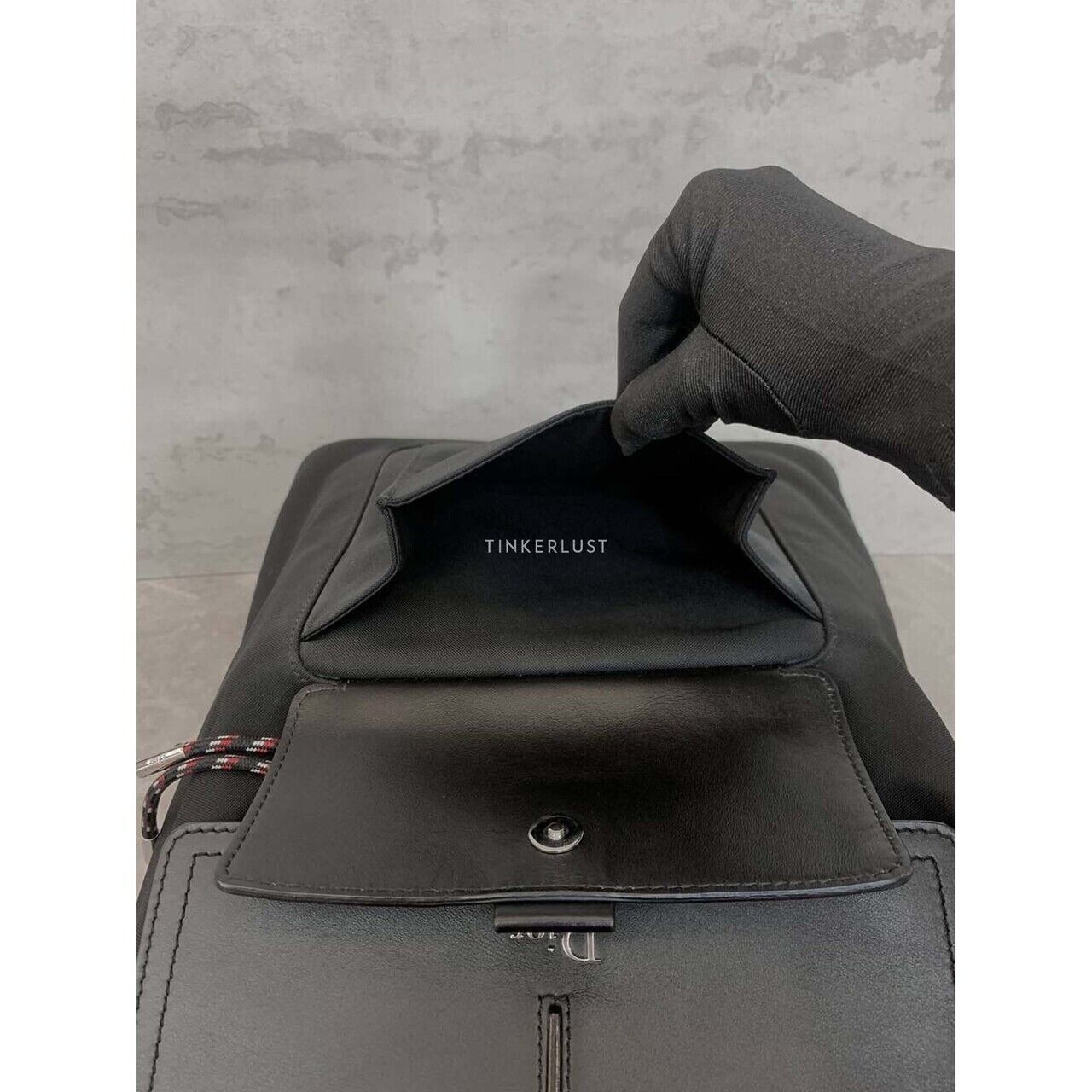 Christian Dior Bee Motion Black Nylon & Calfskin Black 2018 Backpack