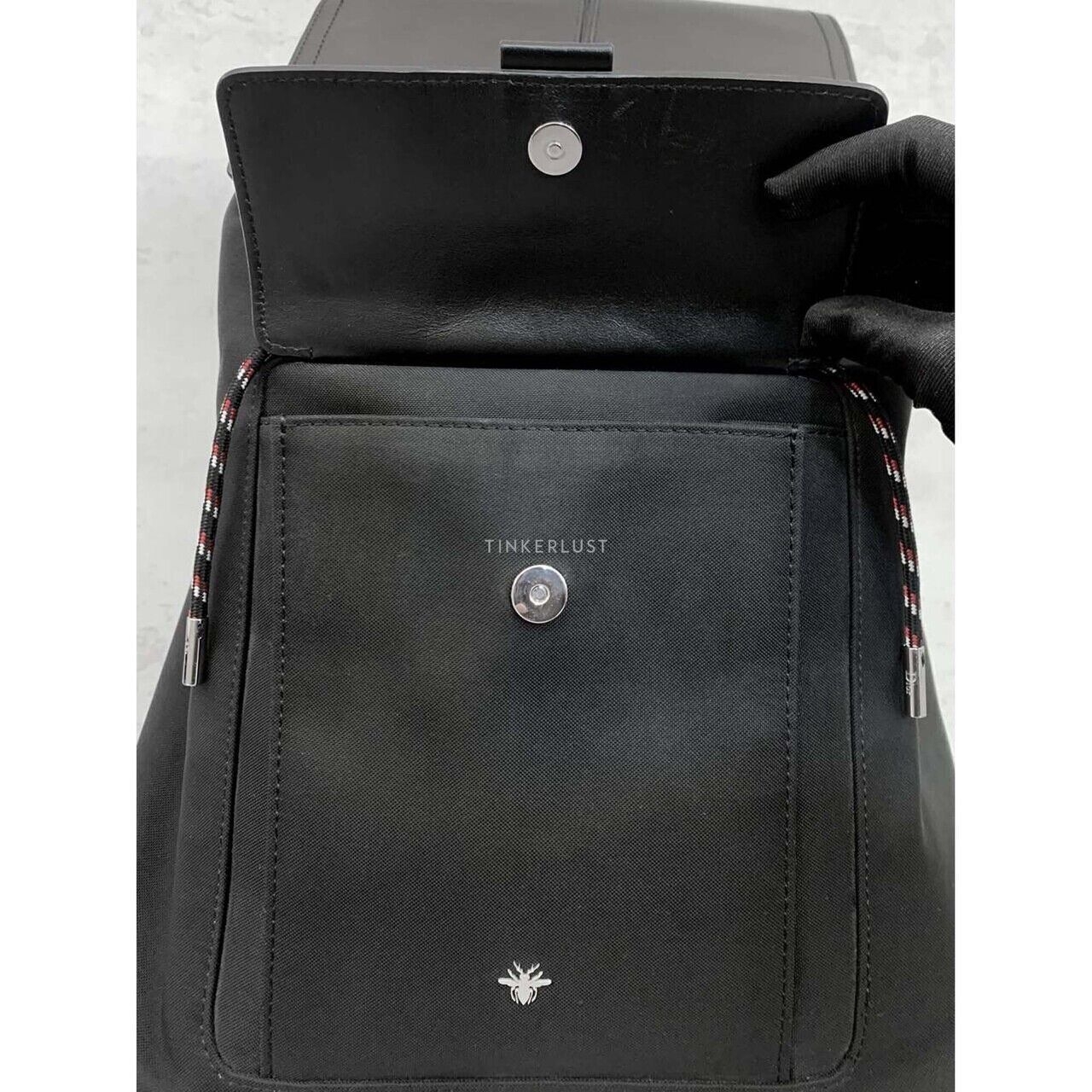 Christian Dior Bee Motion Black Nylon & Calfskin Black 2018 Backpack