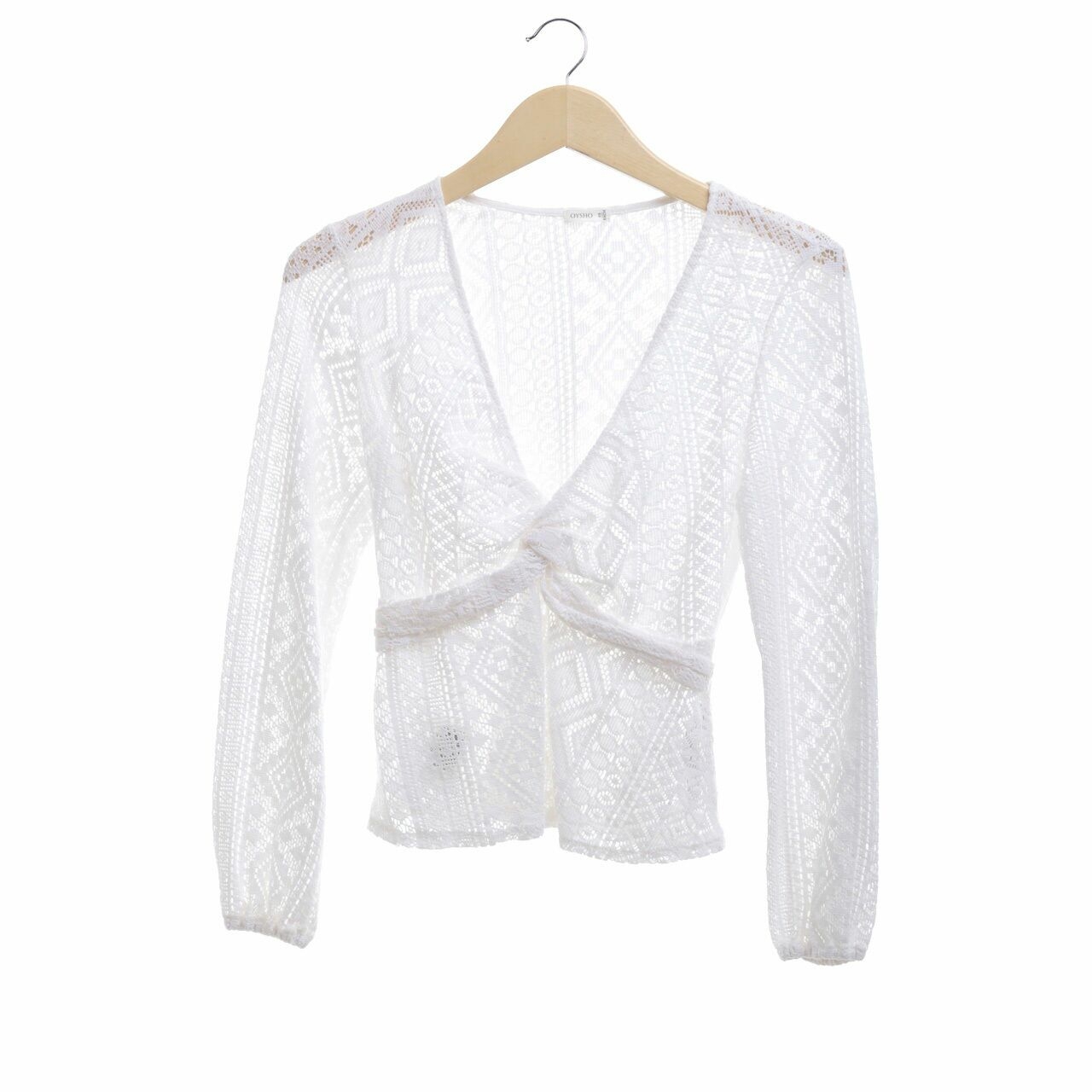 Oysho Off White Perforated Blouse