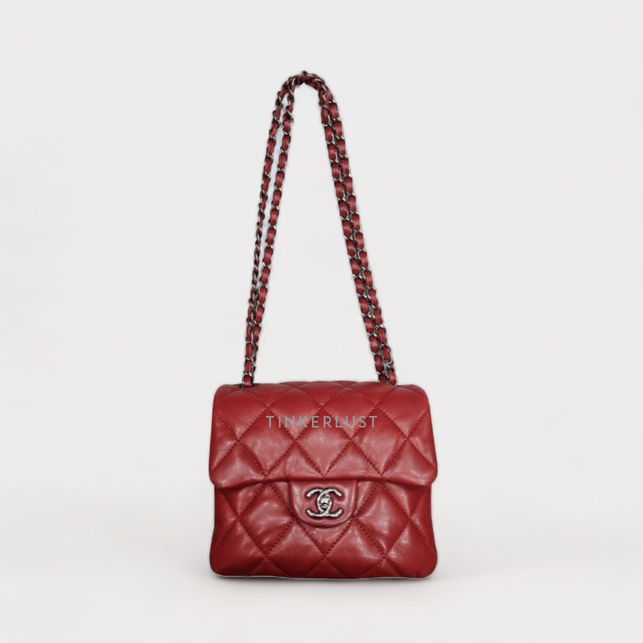 Chanel Mini Red Lambskin #15 SHW Shoulder Bag