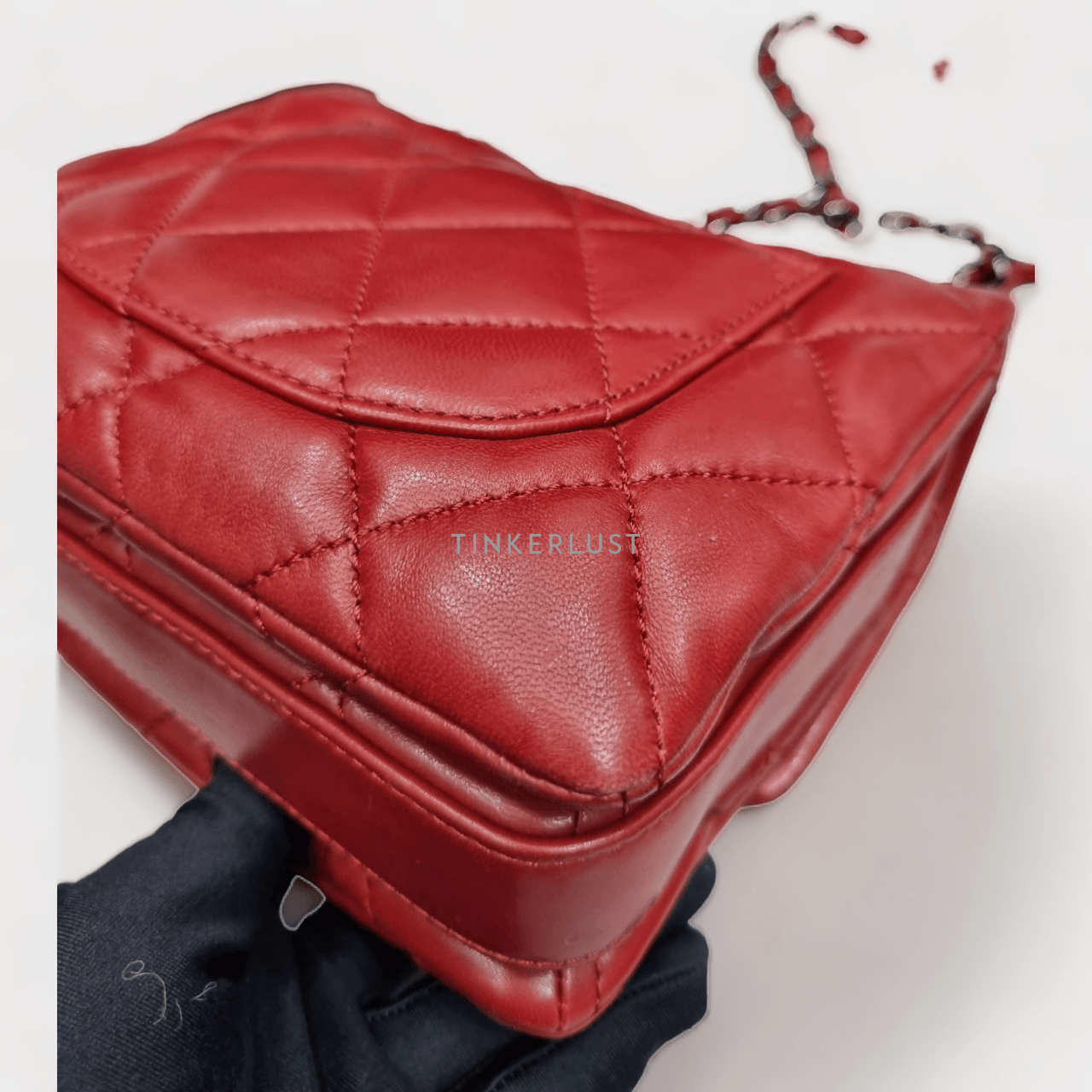 Chanel Mini Red Lambskin #15 SHW Shoulder Bag