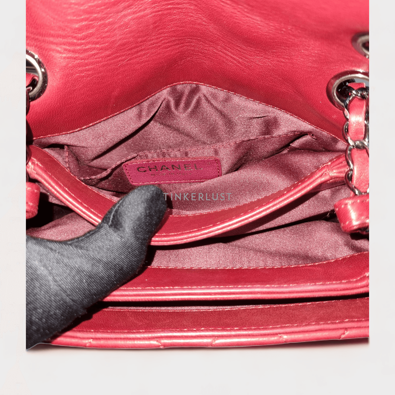 Chanel Mini Red Lambskin #15 SHW Shoulder Bag