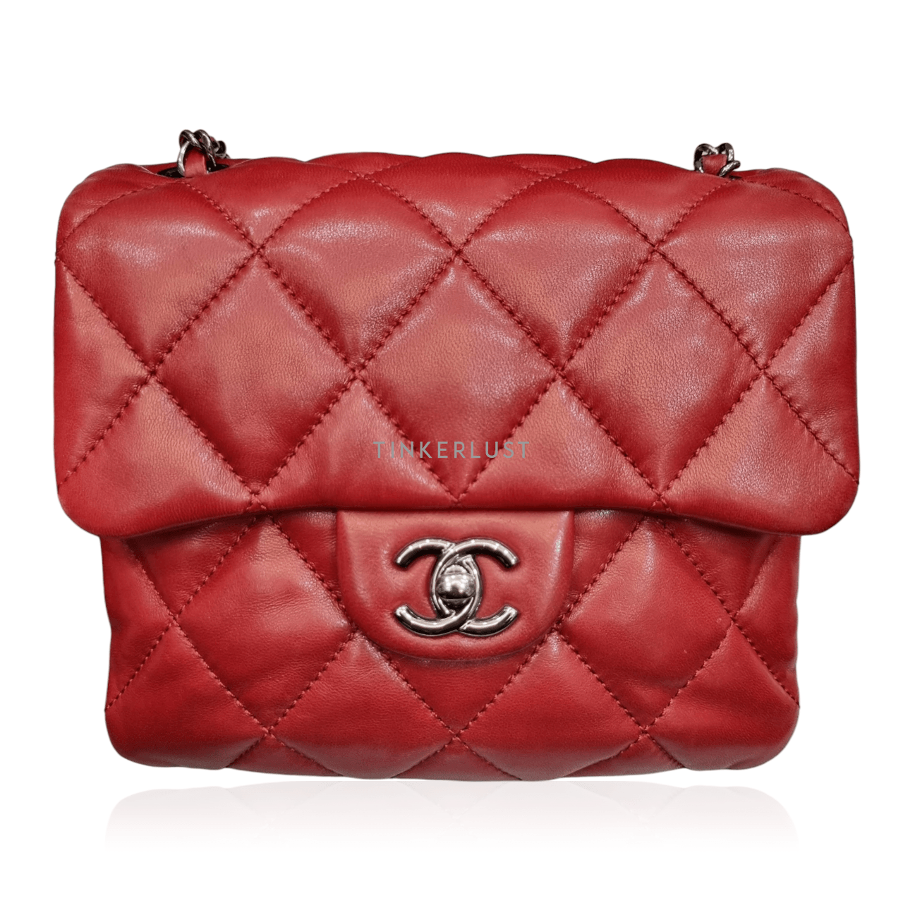 Chanel Mini Red Lambskin #15 SHW Shoulder Bag