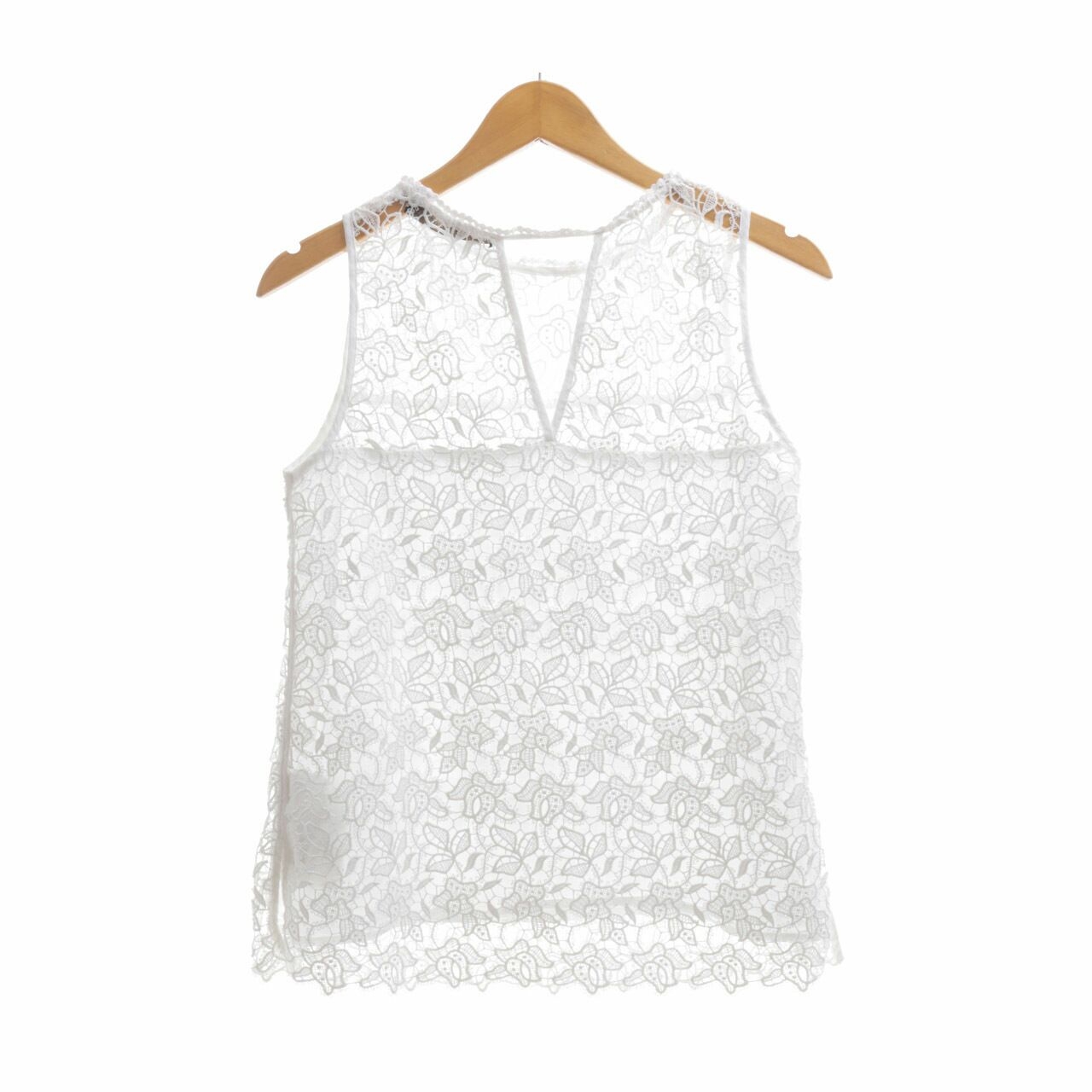 Zara Off White Lace Sleeveless