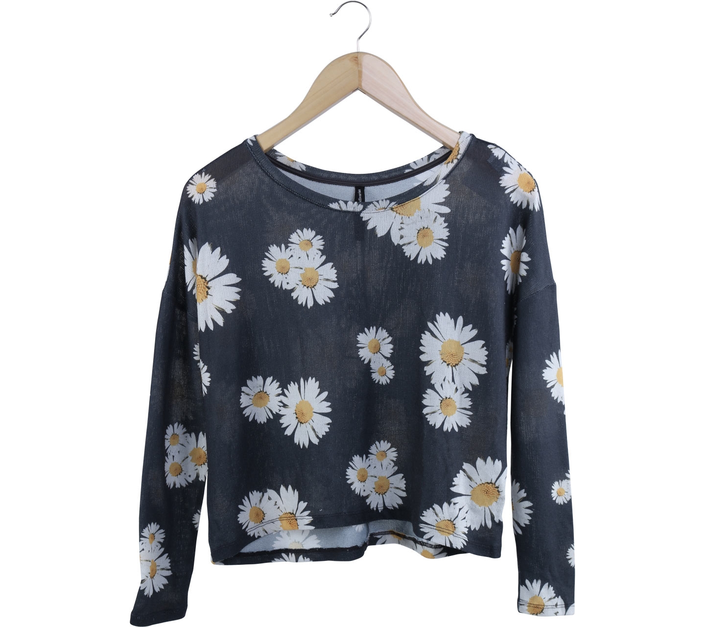 Stradivarius Black And White Floral Blouse