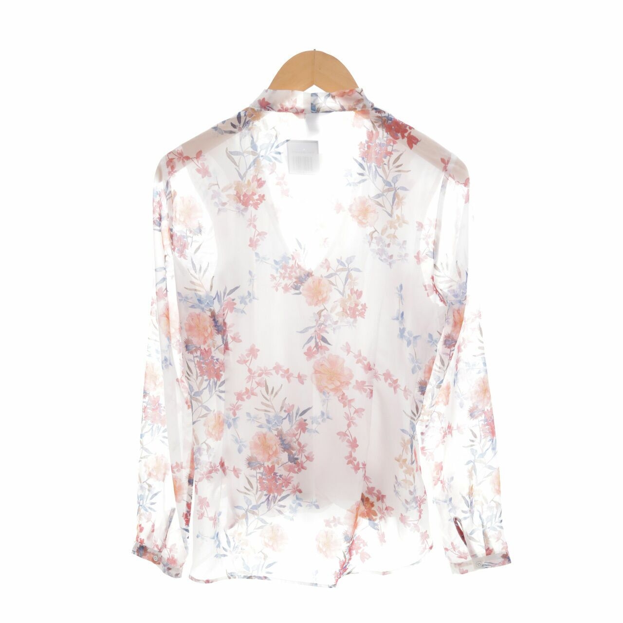 H&M White Floral Blouse