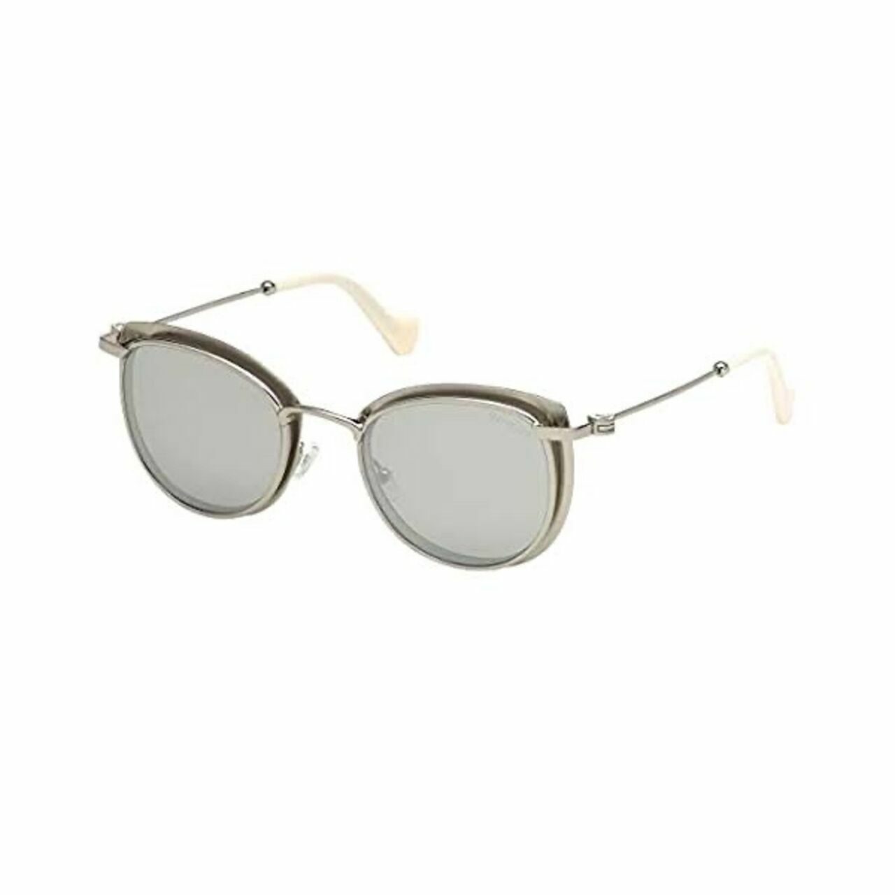 Moncler Glasses (Silver - Matte - Smoke Mirror)