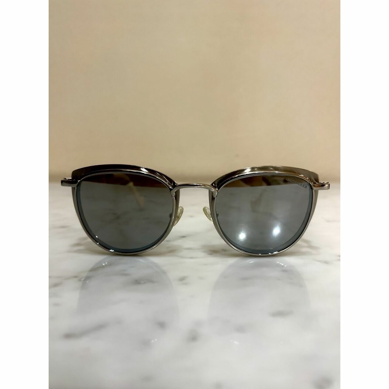 Moncler Glasses (Silver - Matte - Smoke Mirror)