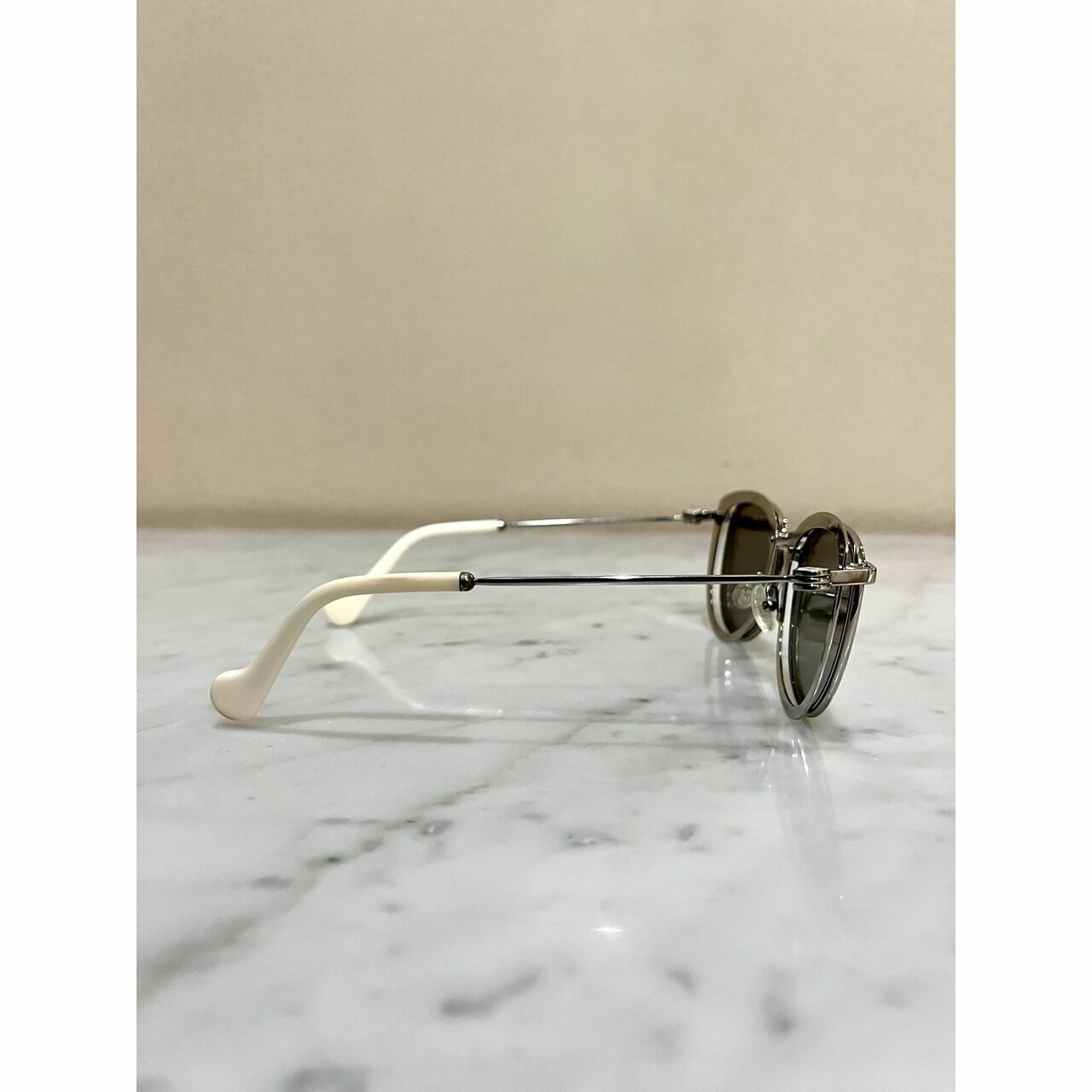 Moncler Glasses (Silver - Matte - Smoke Mirror)