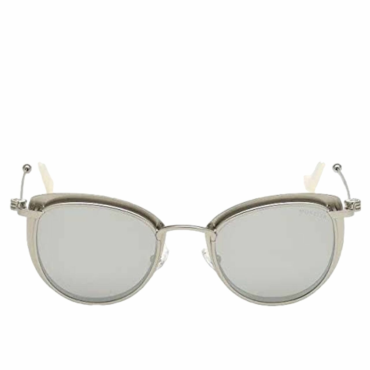 Moncler Glasses (Silver - Matte - Smoke Mirror)