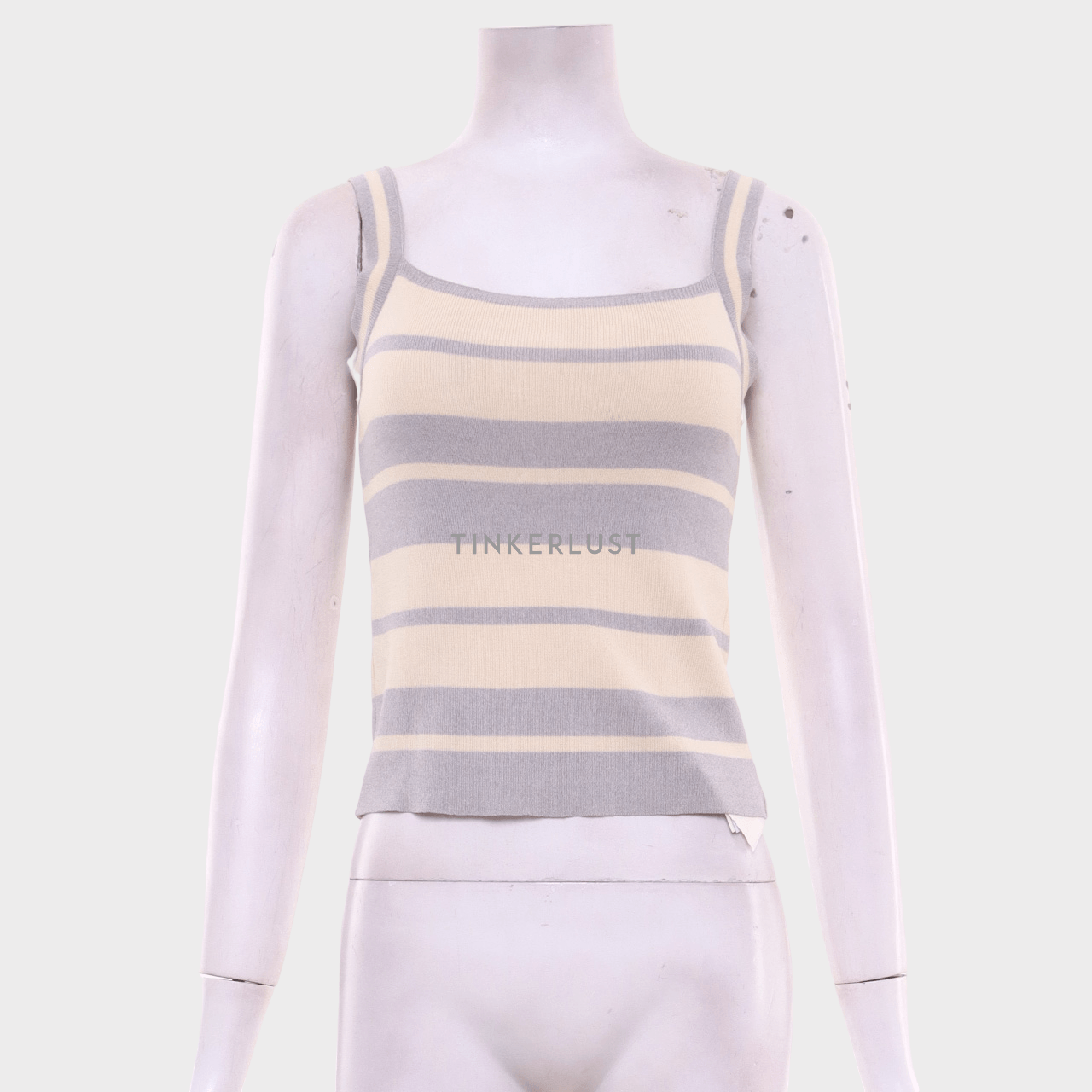 Private Collection Grey & Cream Knit Sleeveless