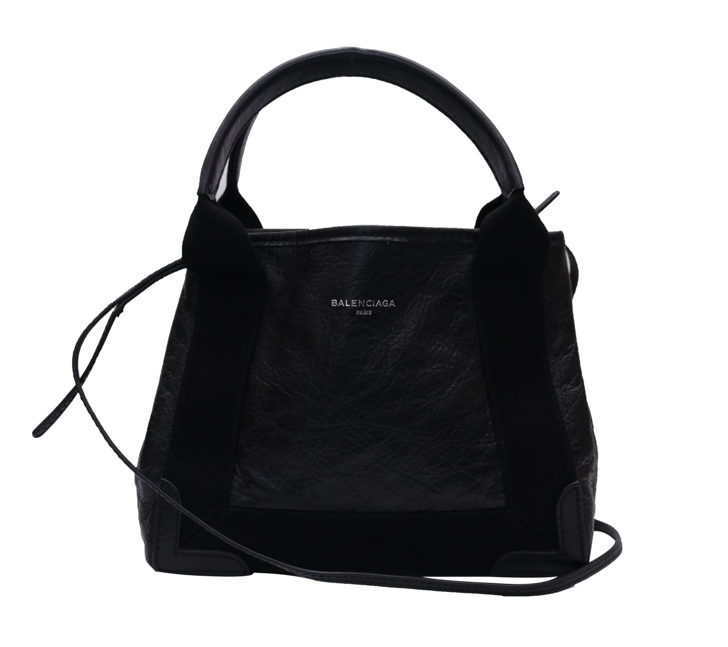 Balenciaga Black Cabas XS Leather Satchel