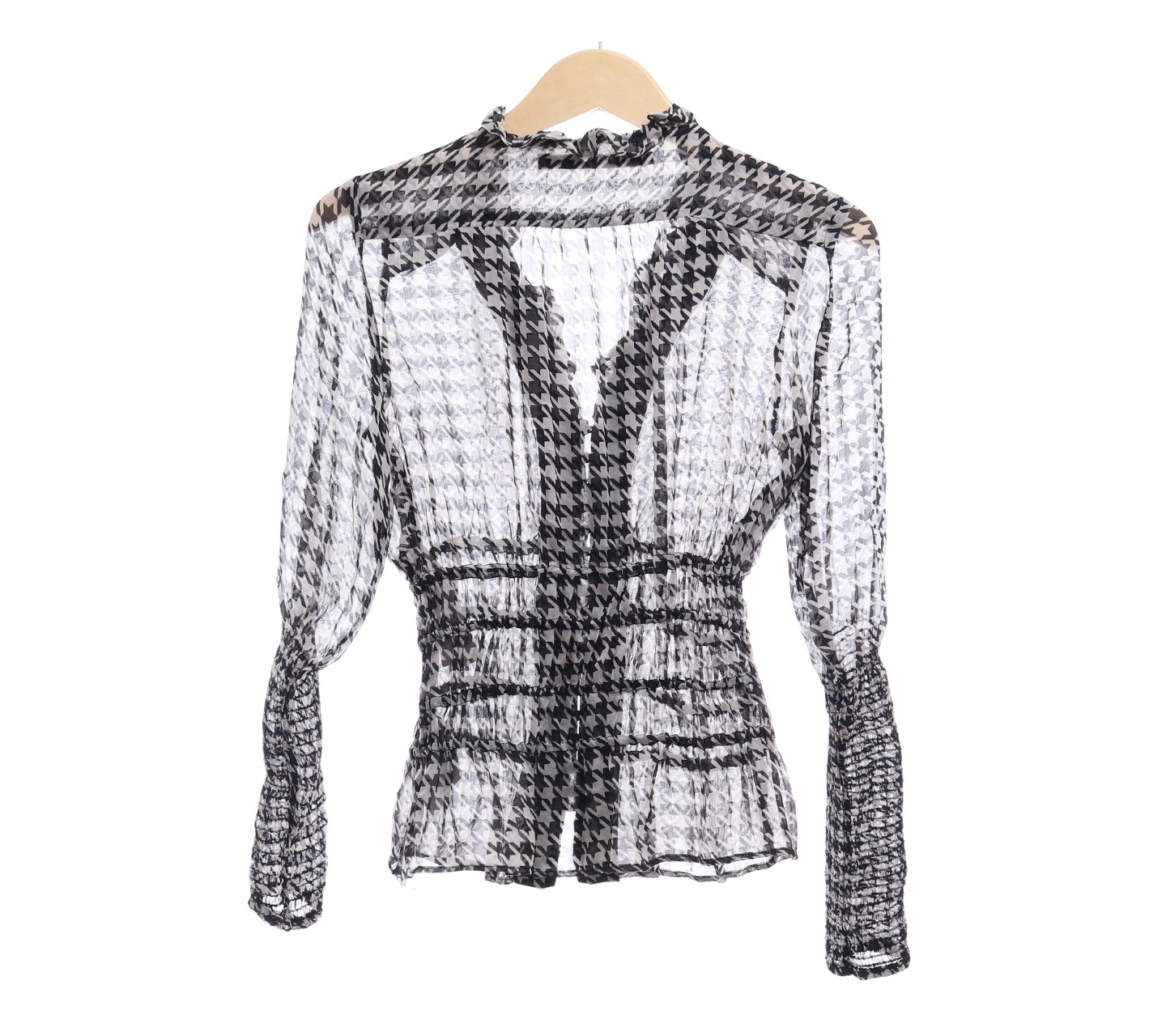 Zara Balack Grey Patterned Bloue