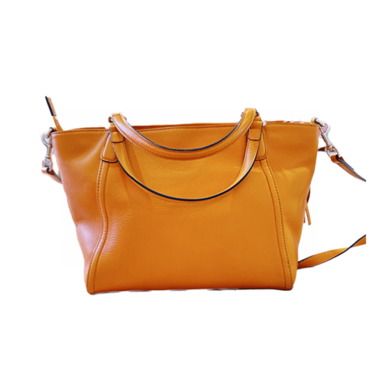 Gucci Orange Pebbled Calfskin Small Soho Top Handle Bag