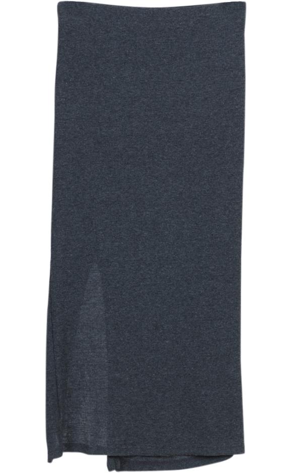 Grey Slit Midi Skirt (Return to Vendor)