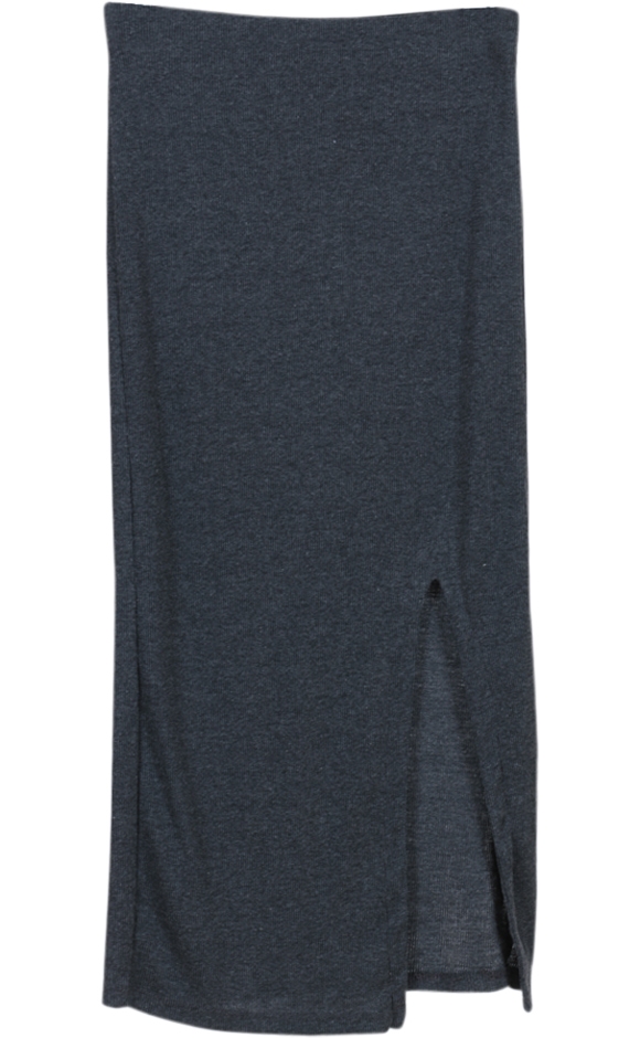 Grey Slit Midi Skirt (Return to Vendor)