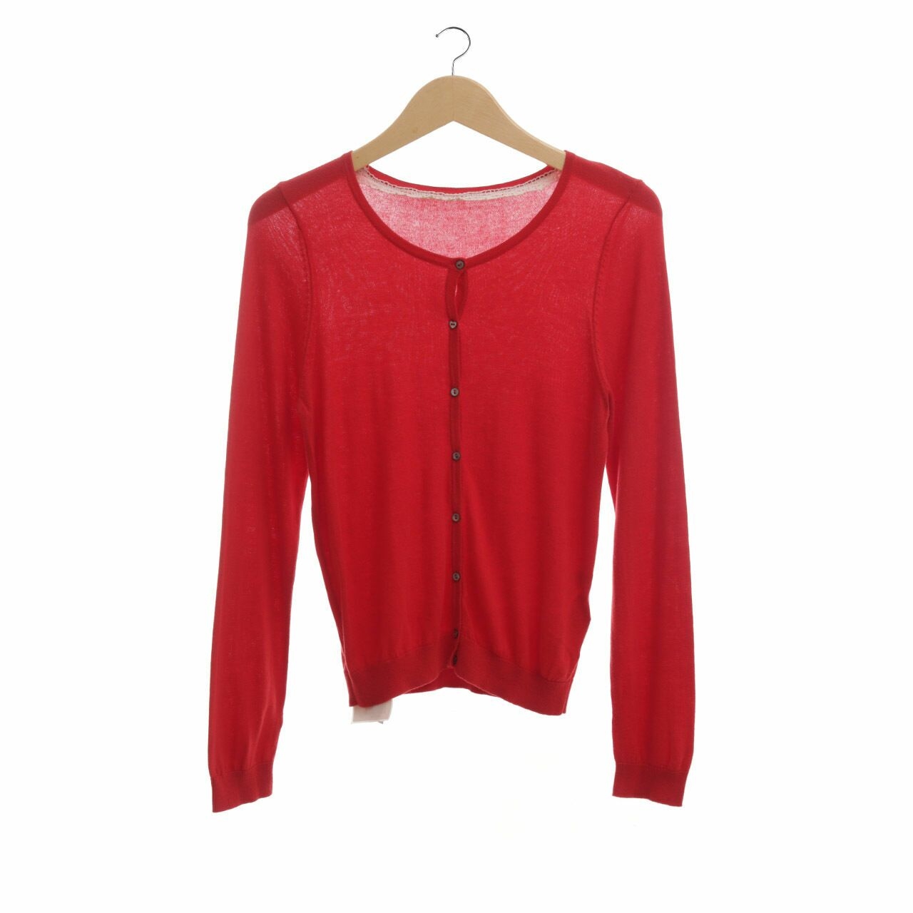earth music & ecology Red Knit Cardigan