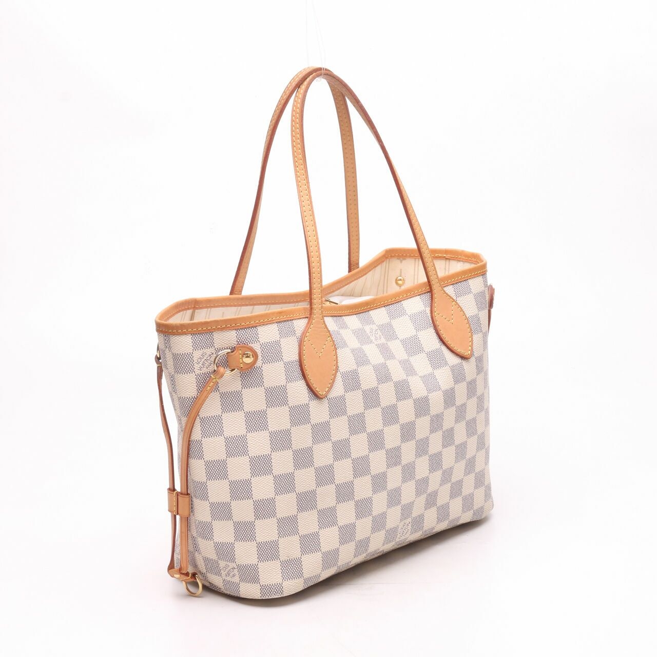 Louis Vuitton Neverfull Damier Ebene PM White Tote Bag