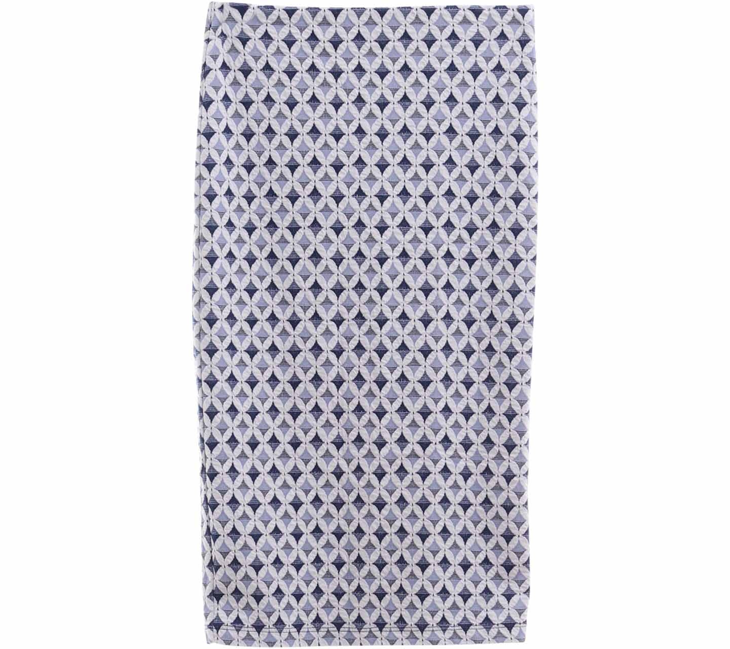 Zara Blue And White Midi Skirt