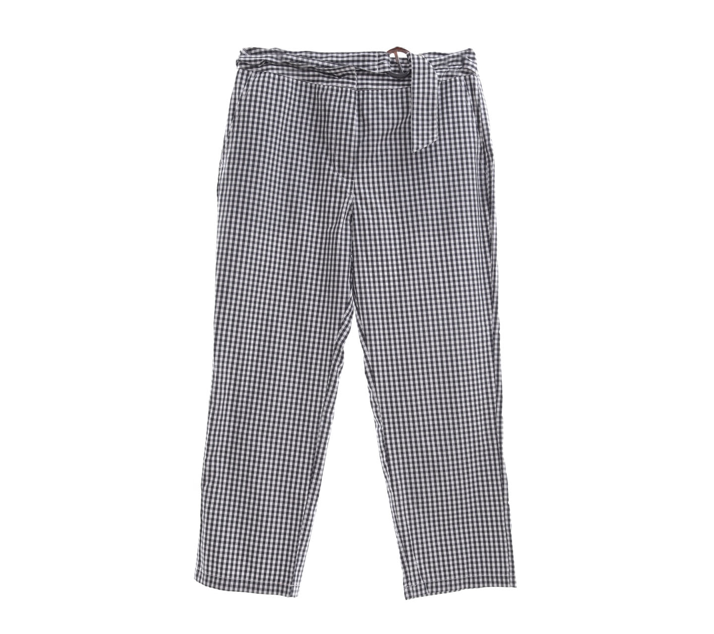 Mango Black & White Plaid Long Pants 