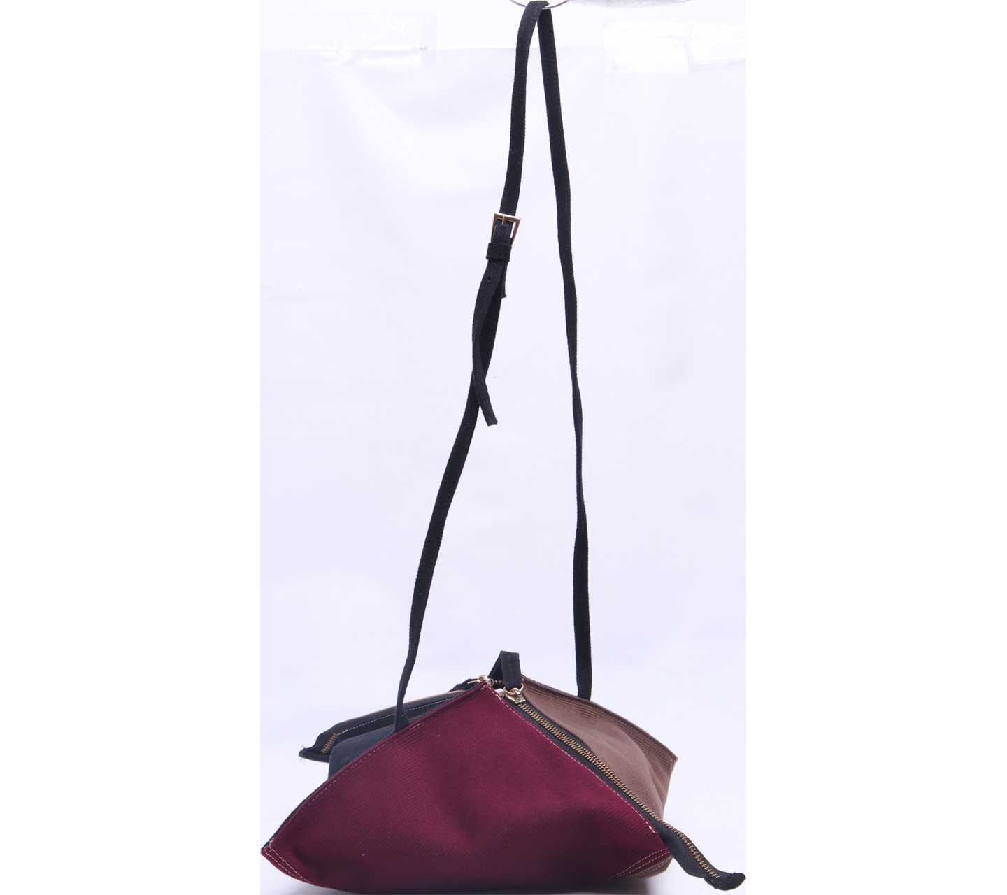 Cotton Ink Dark Purple And Brown Sling Bag