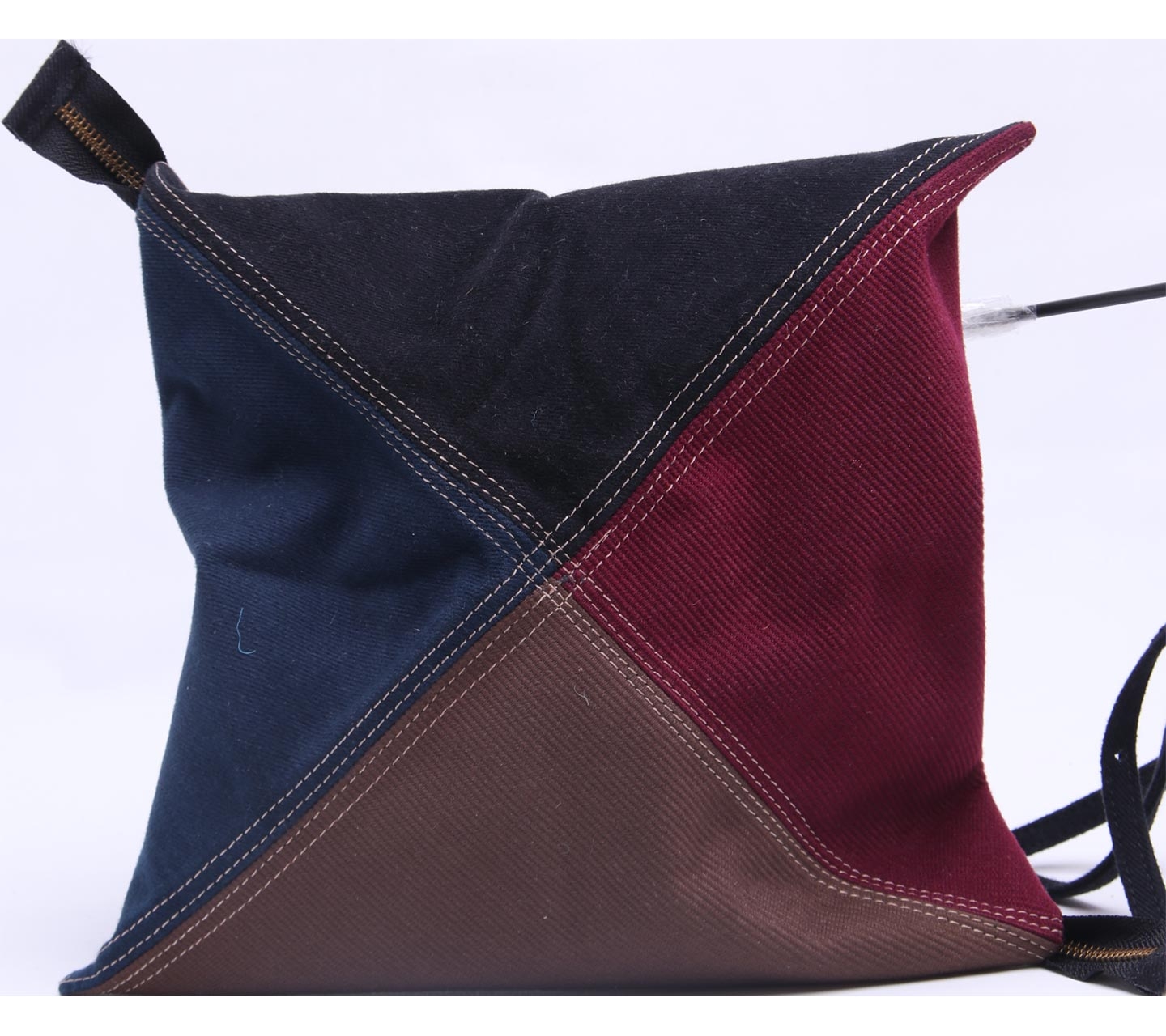 Cotton Ink Dark Purple And Brown Sling Bag