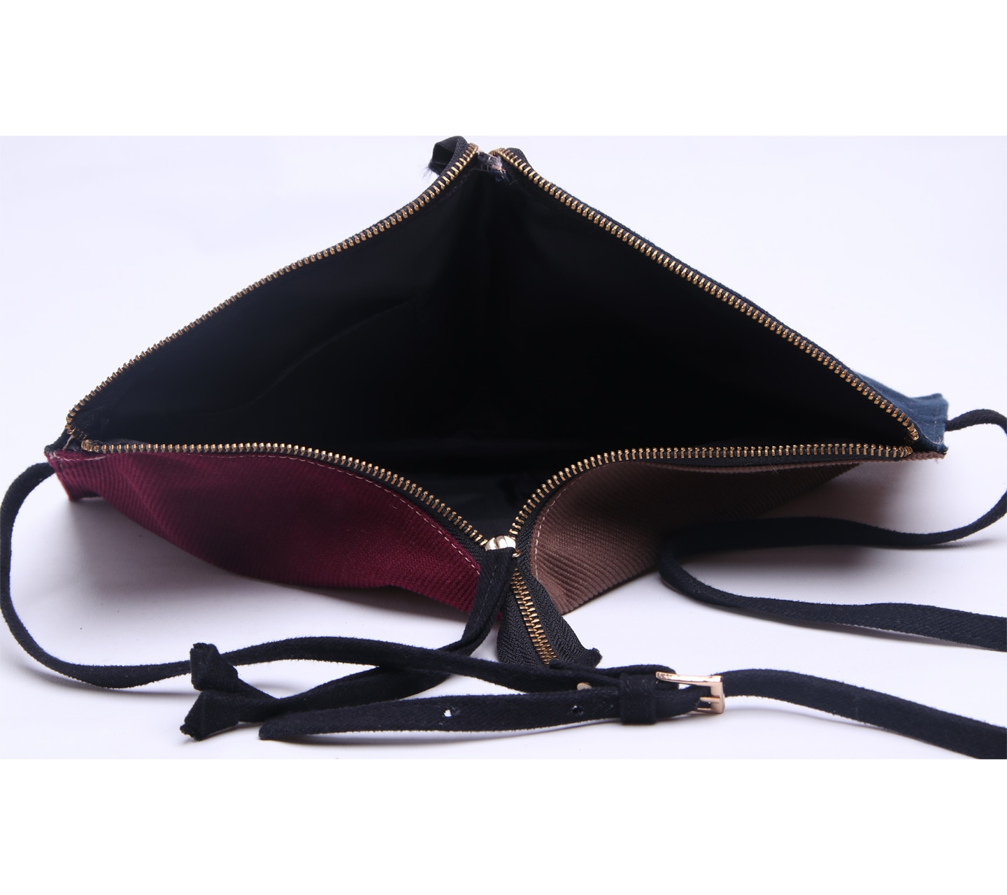 Cotton Ink Dark Purple And Brown Sling Bag