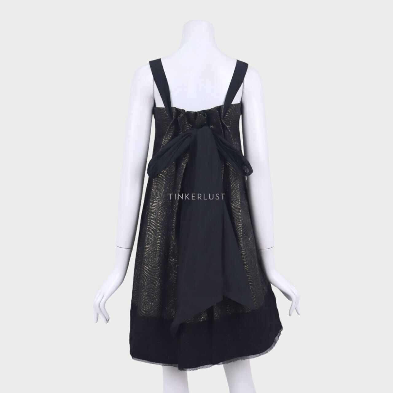 BCBG Max Azria Black Woven Mini Sleeveless Dress