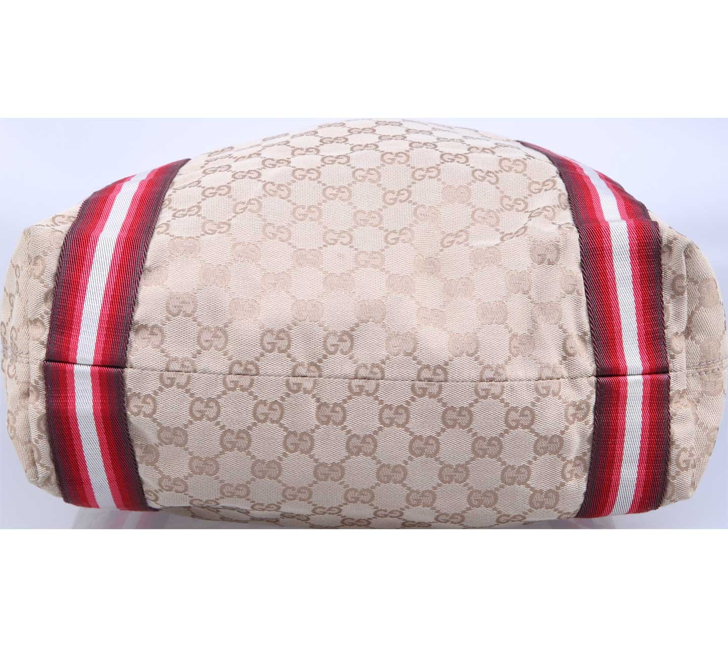 Gucci Gold Red Striped Tote Bag