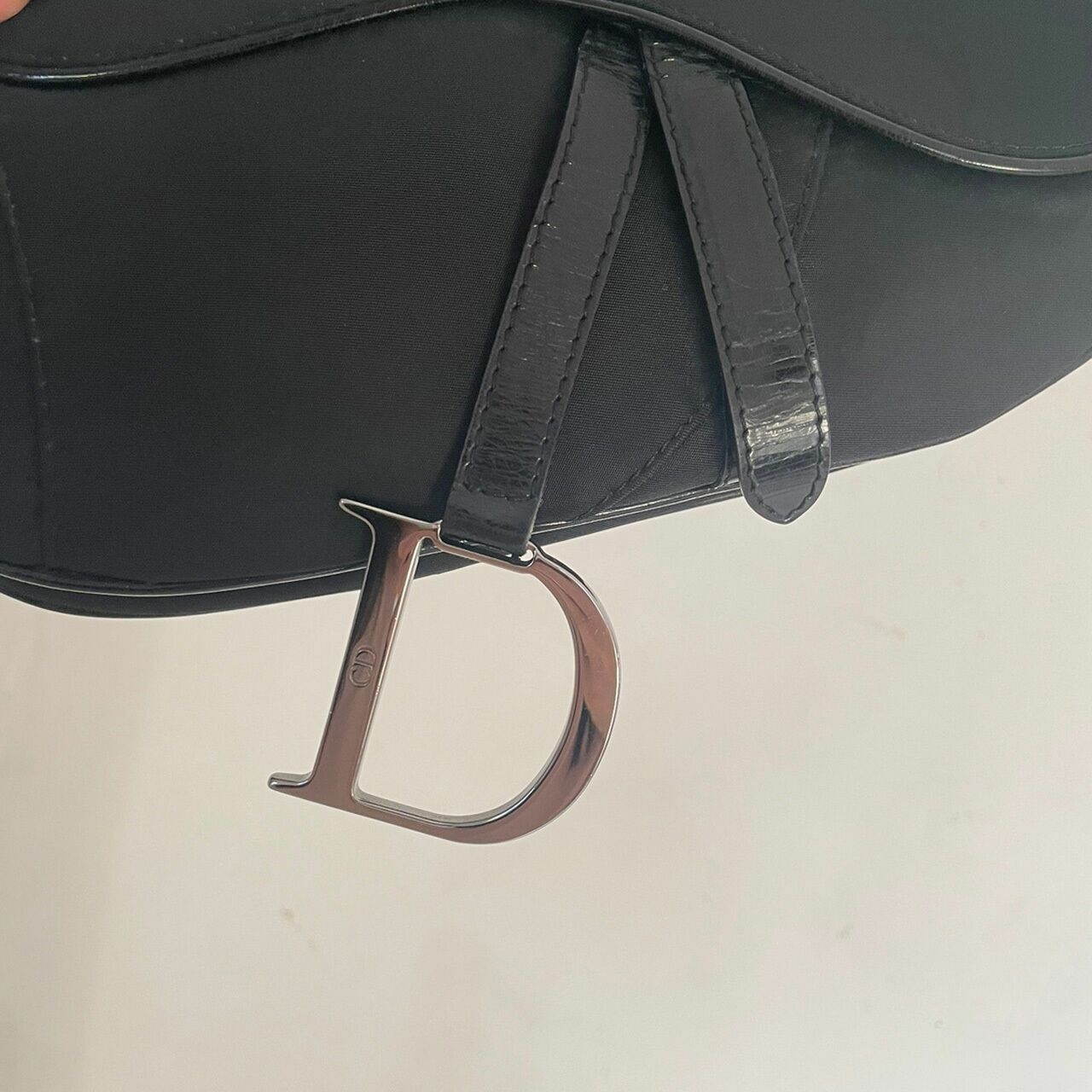 Christian Dior Saddle Black Nylon SHW 2002 Shoulder Bag