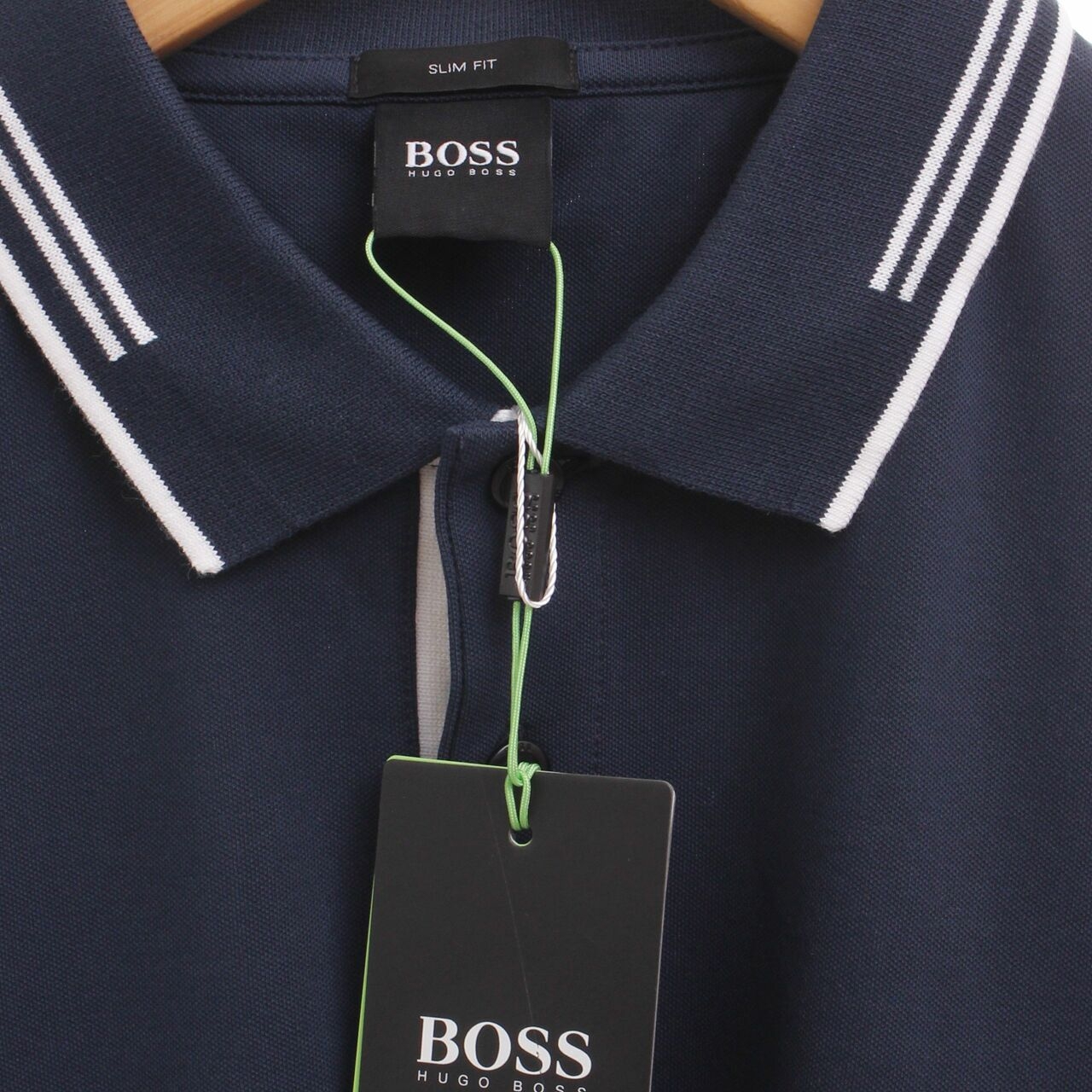 Hugo Boss Slim Fit Polo In Blue Logo sz M