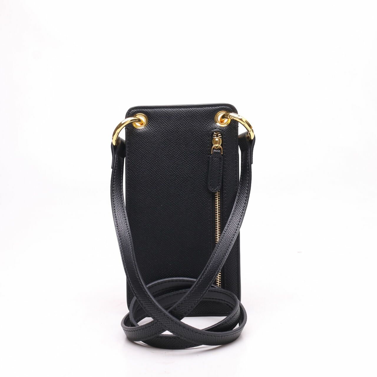 JW PEI Quinn Phone Bag Black Grained Vegan Leather