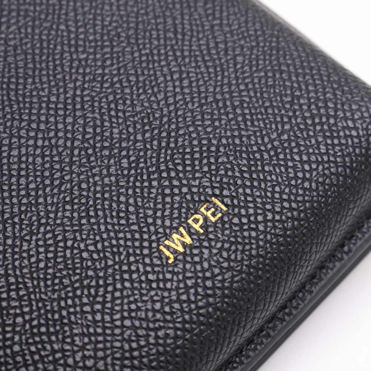 JW PEI Quinn Phone Bag Black Grained Vegan Leather