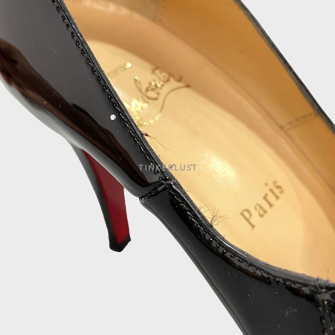 Christian Louboutin Patent Mary Jane Black Heels