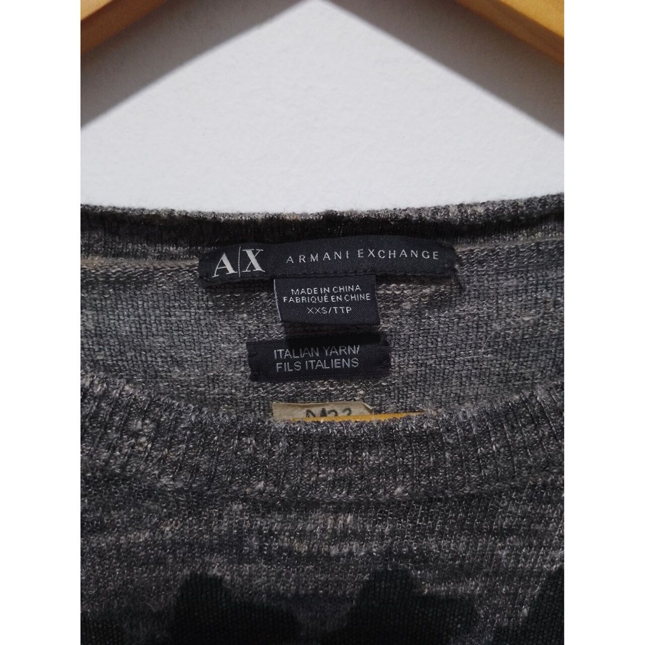 Armani Exchange Grey Houndstooth Sweater
