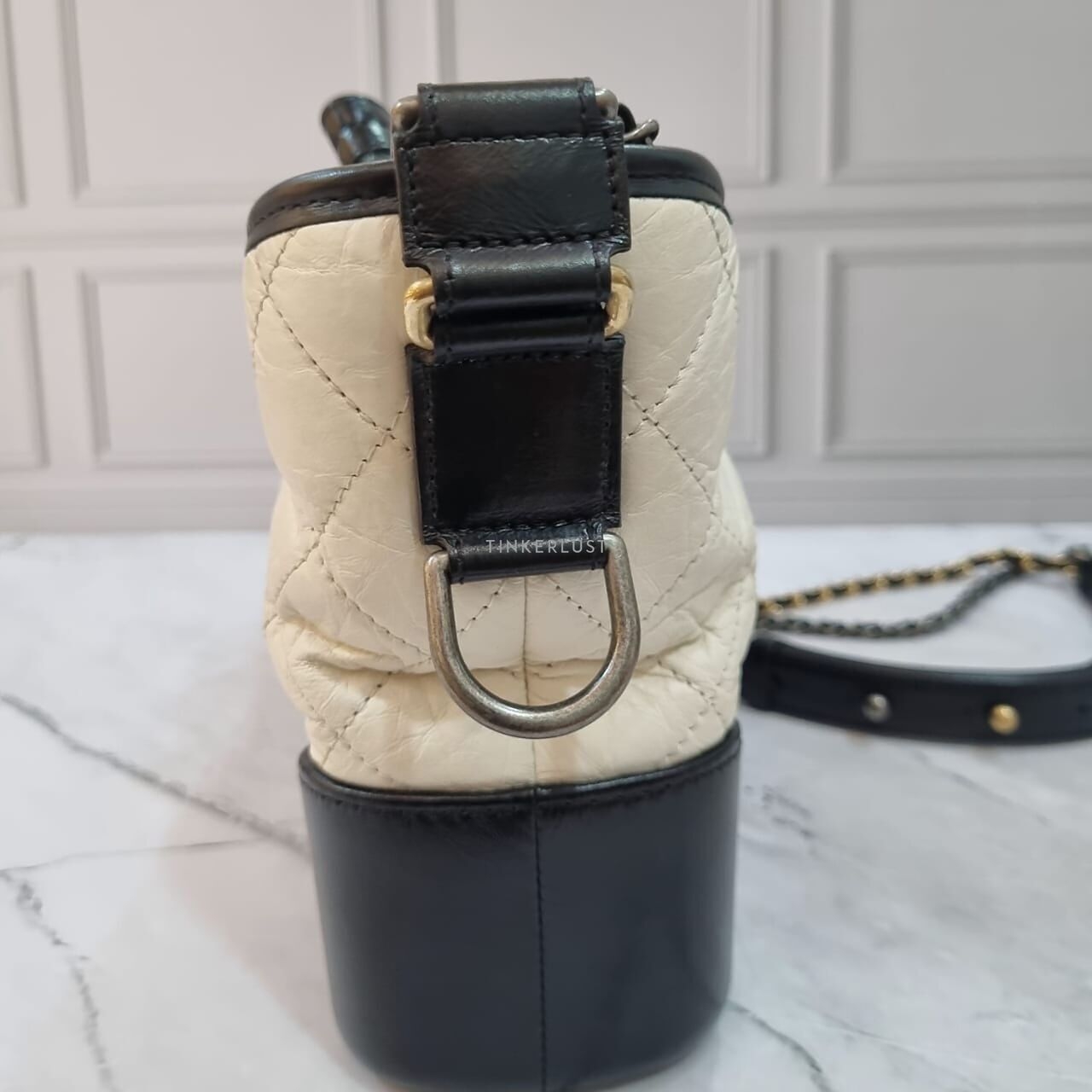 Chanel Gabrielle Broken White/Black in New Medium #29 2019 Sling Bag