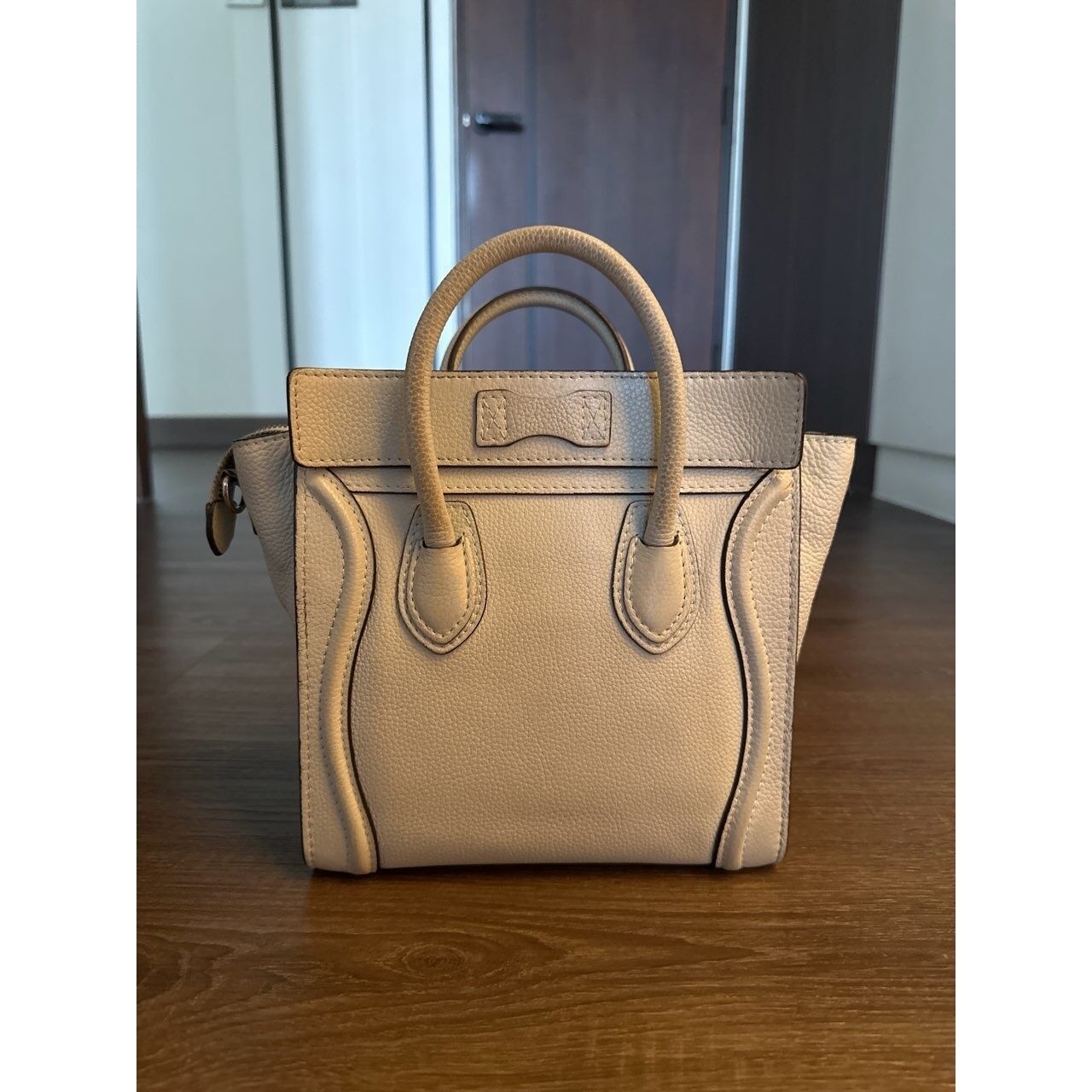 Celine Nano Luggage Lune Broken White Sling Bag