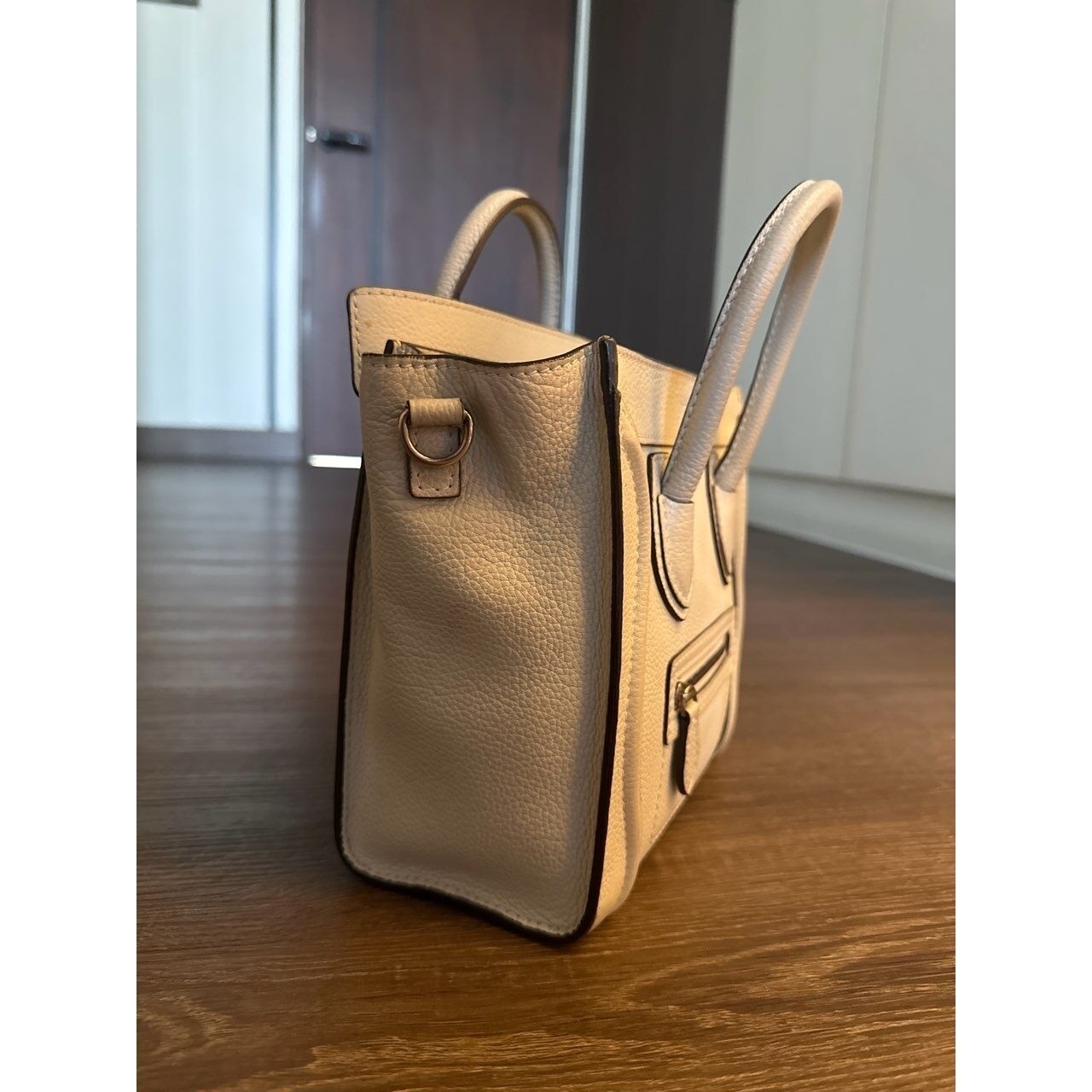 Celine Nano Luggage Lune Broken White Sling Bag