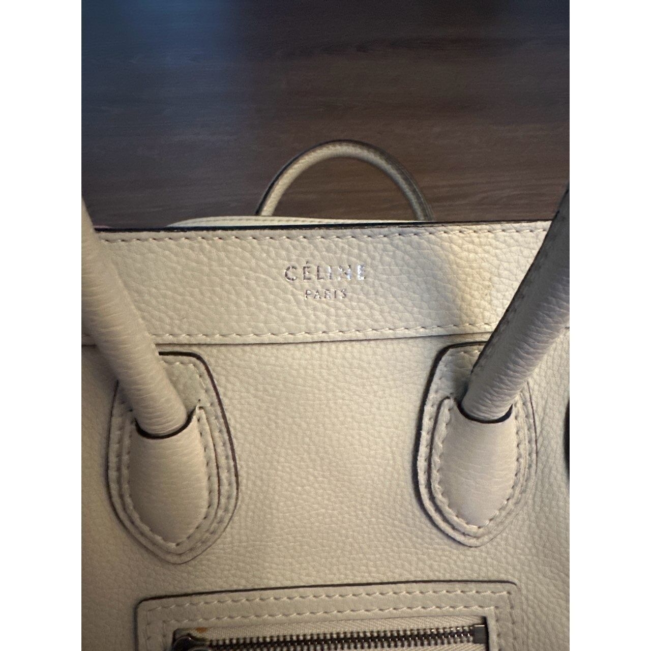 Celine Nano Luggage Lune Broken White Sling Bag