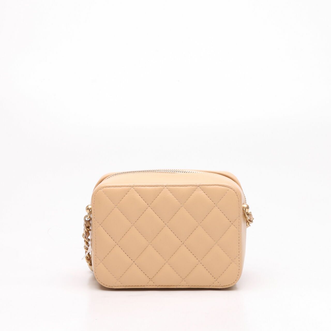 Chanel Mini Camera Pearl Crush In Beige GHW Sling Bag