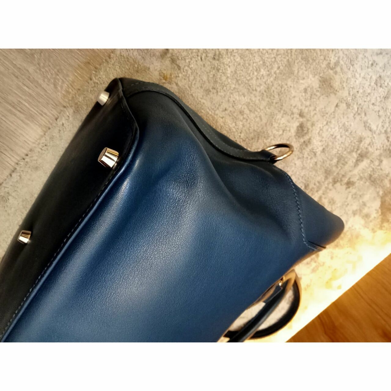 Hermes Toolbox 26 Bleu de Galice #Q Satchel