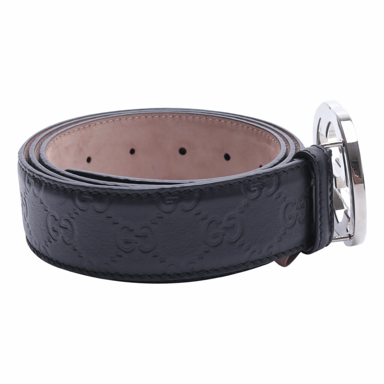 Gucci Signature Black Leather Belt