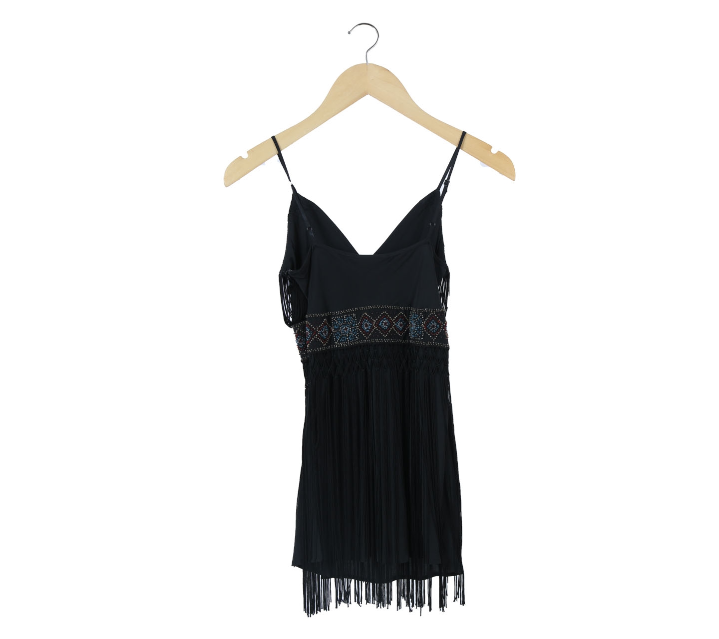 Warehouse Black Fringe Sleeveless