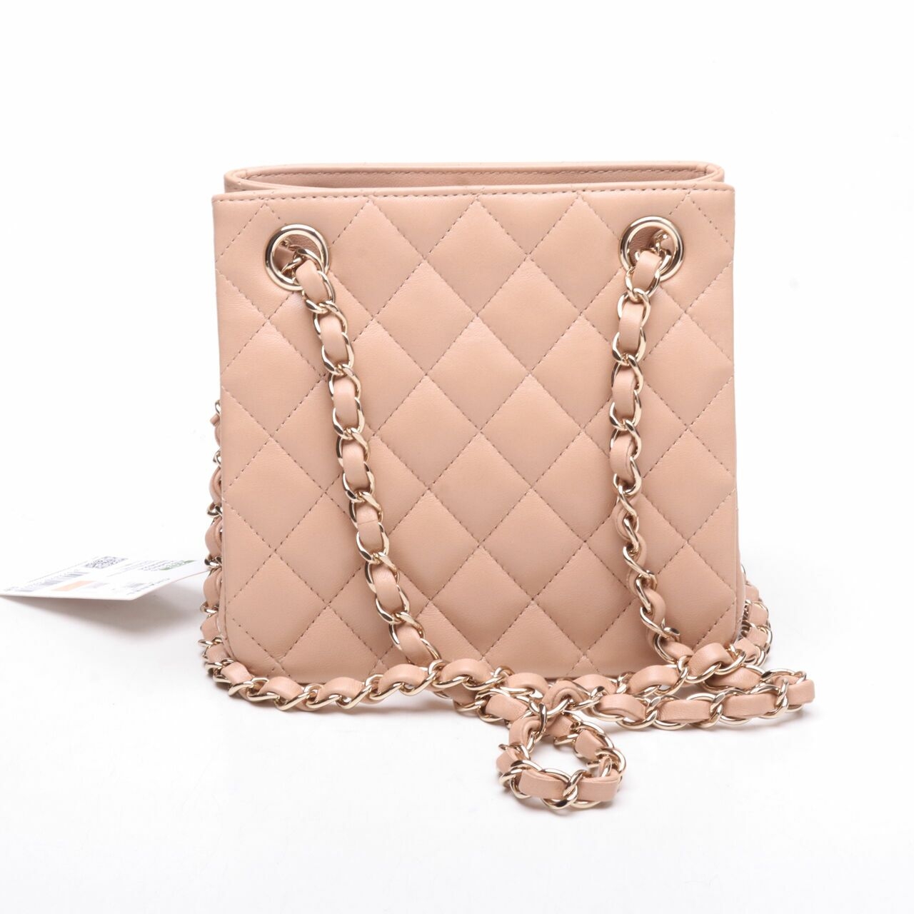 Chanel CC Lambskin Mini Bucket Beige Sling Bag