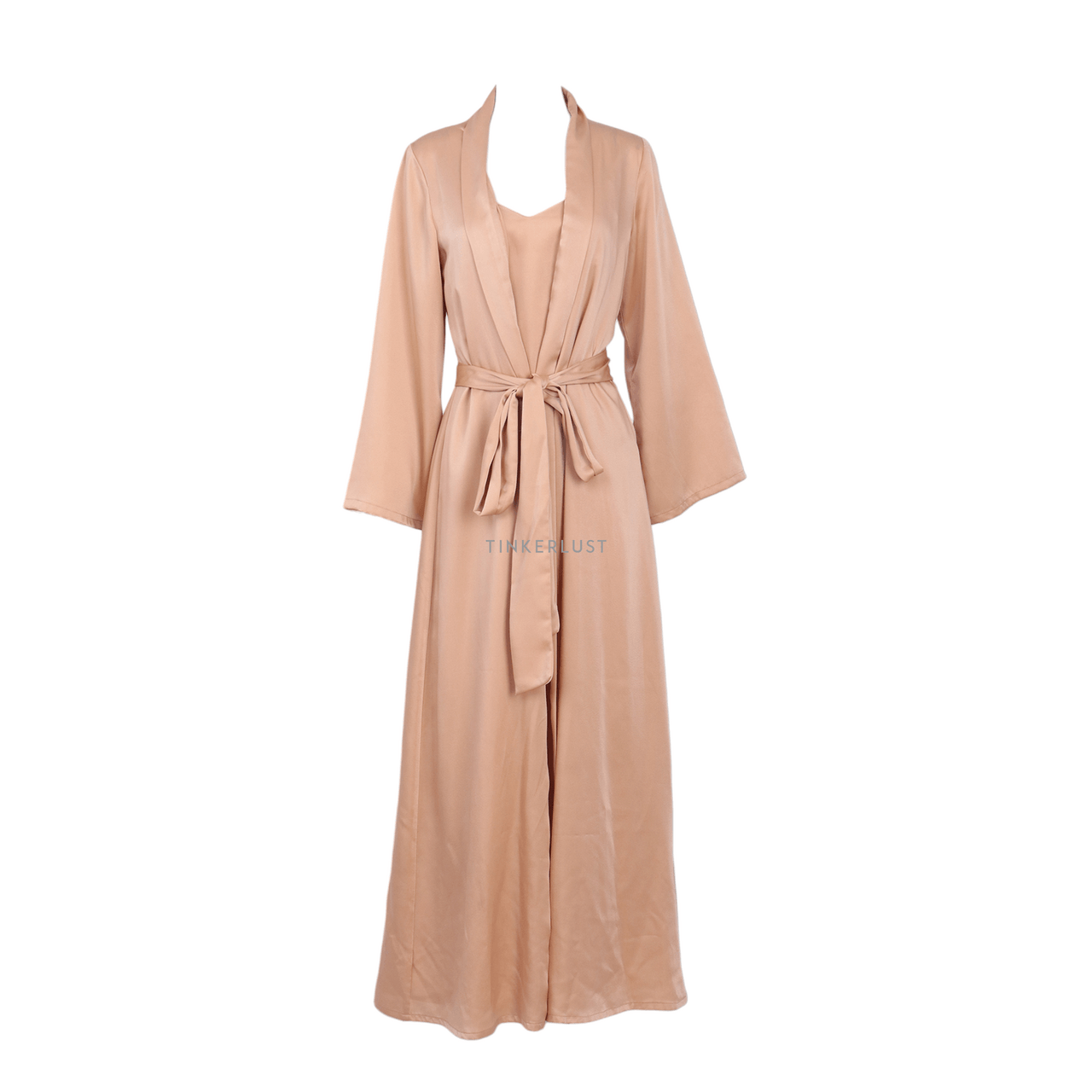 Cloth Inc Light Brown Kimono Long Dress