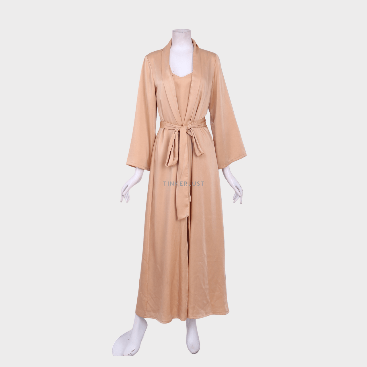 Cloth Inc Light Brown Kimono Long Dress