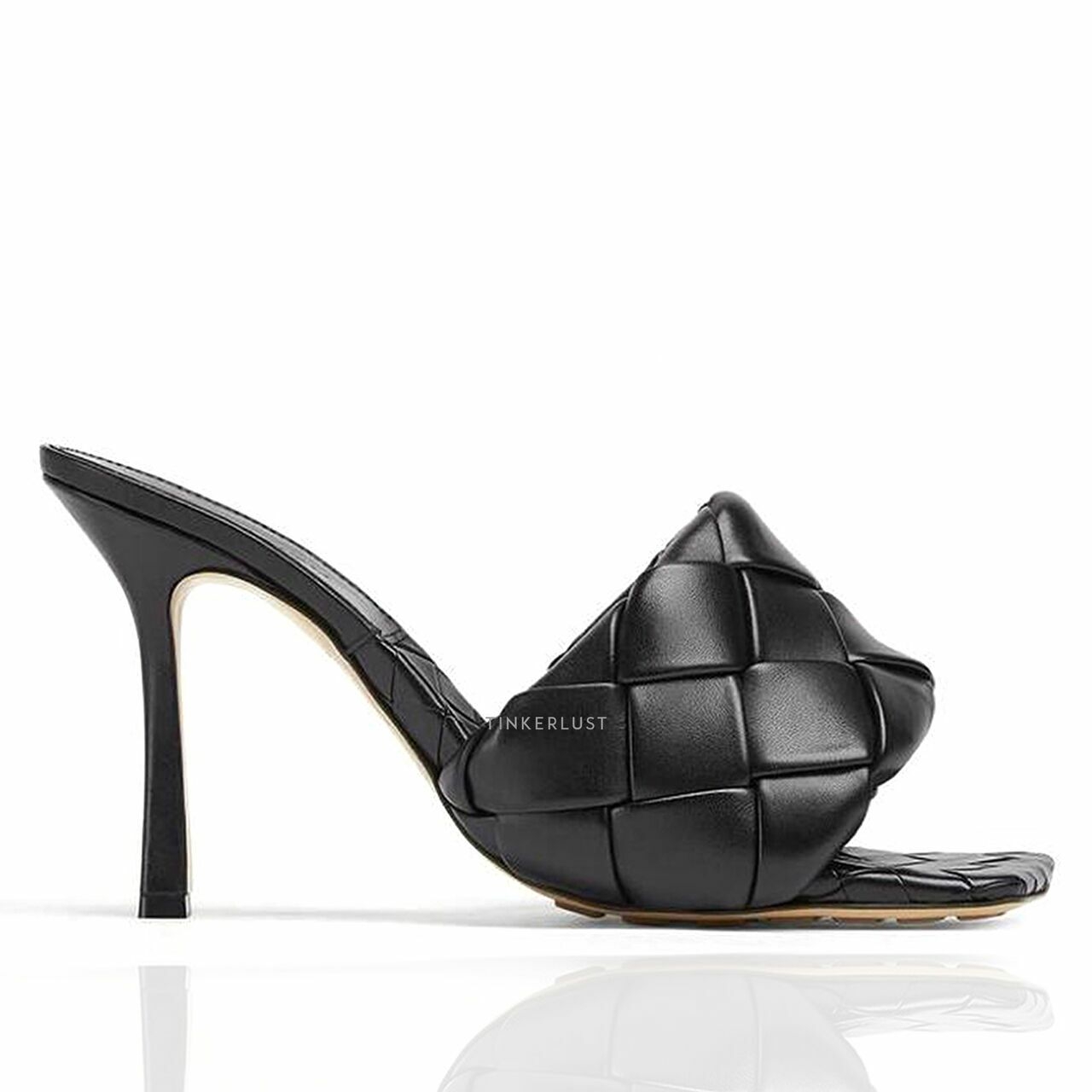 Bottega Veneta Lido Woven Black Heels