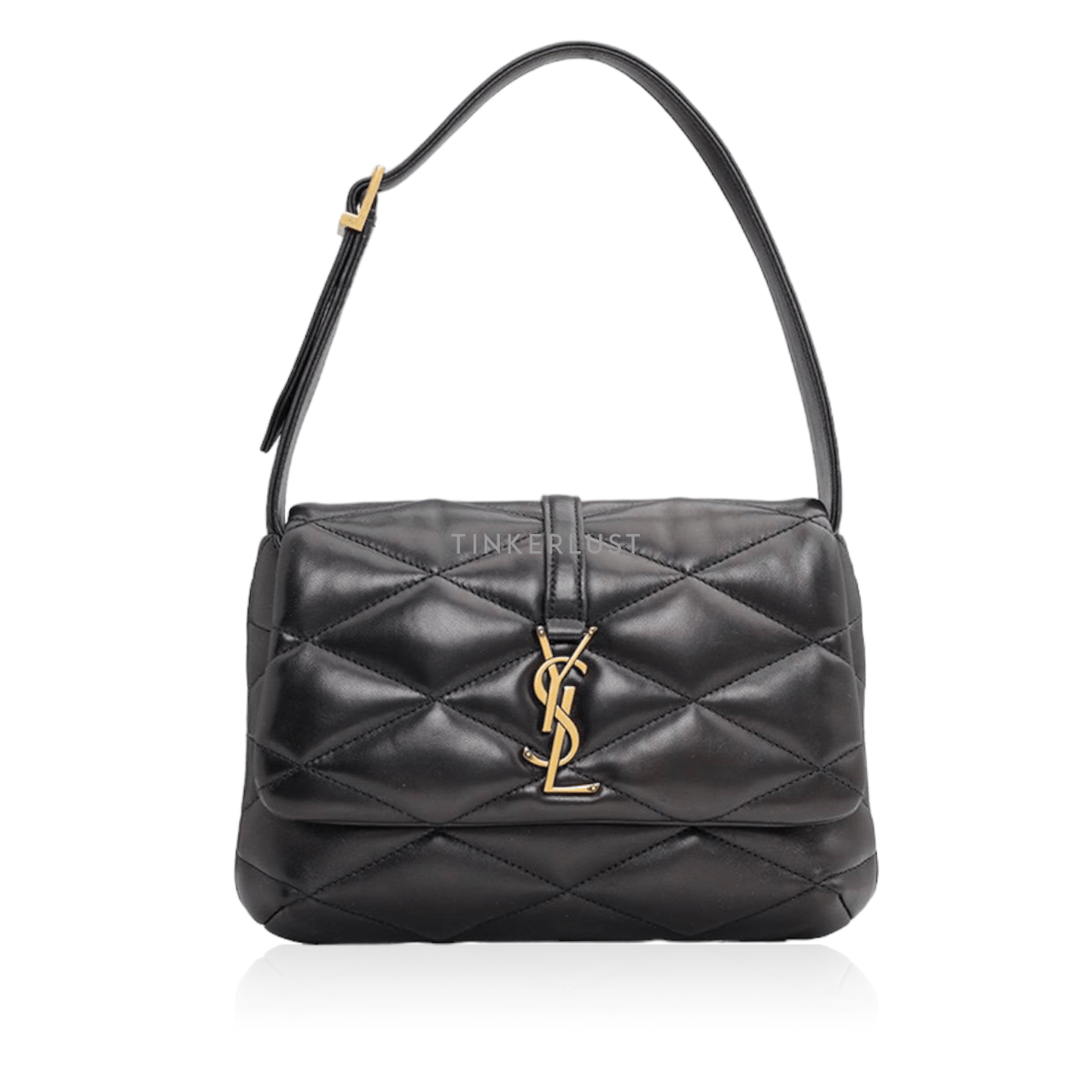 Saint Laurent Le 57 Monogram Shoulder Bag in Black Quilted Lambskin