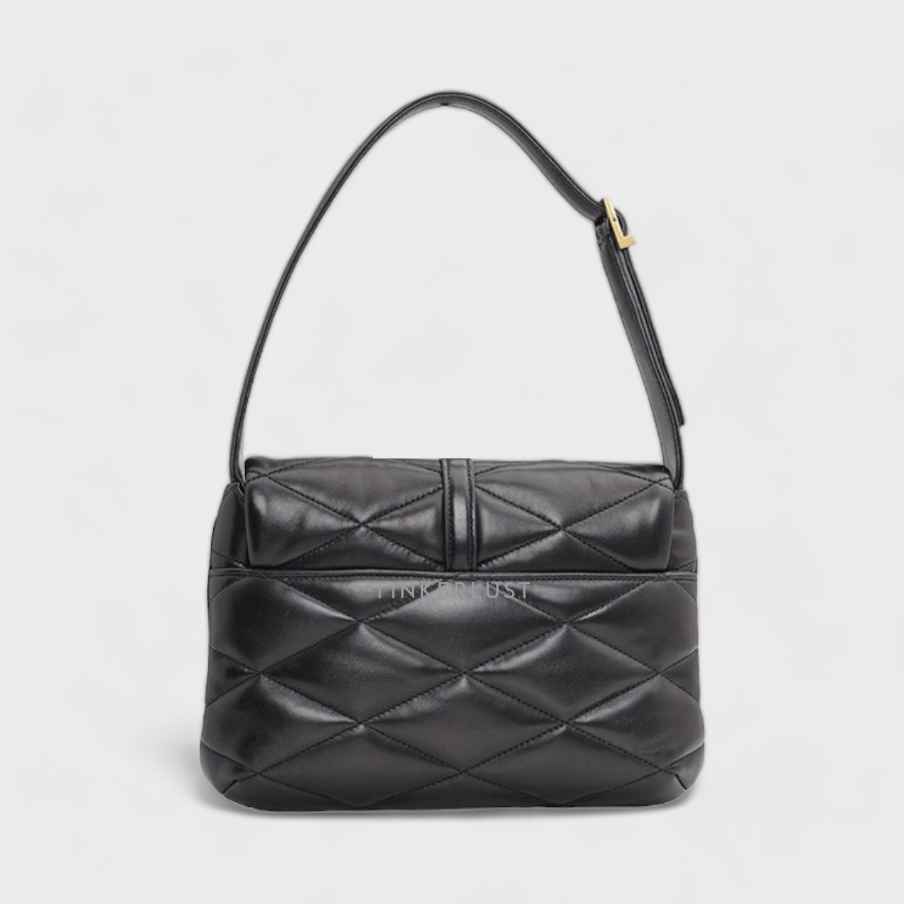 Saint Laurent Le 57 Monogram Shoulder Bag in Black Quilted Lambskin